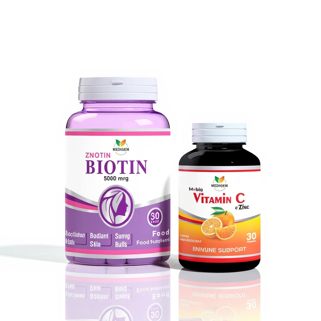 Buy Biotin 5000mcg Get Vitamin C Free