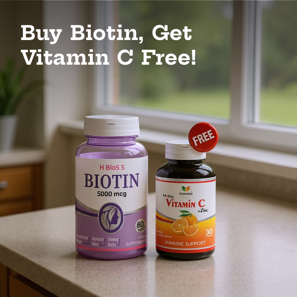 Buy Biotin Get Vitamin C Free
