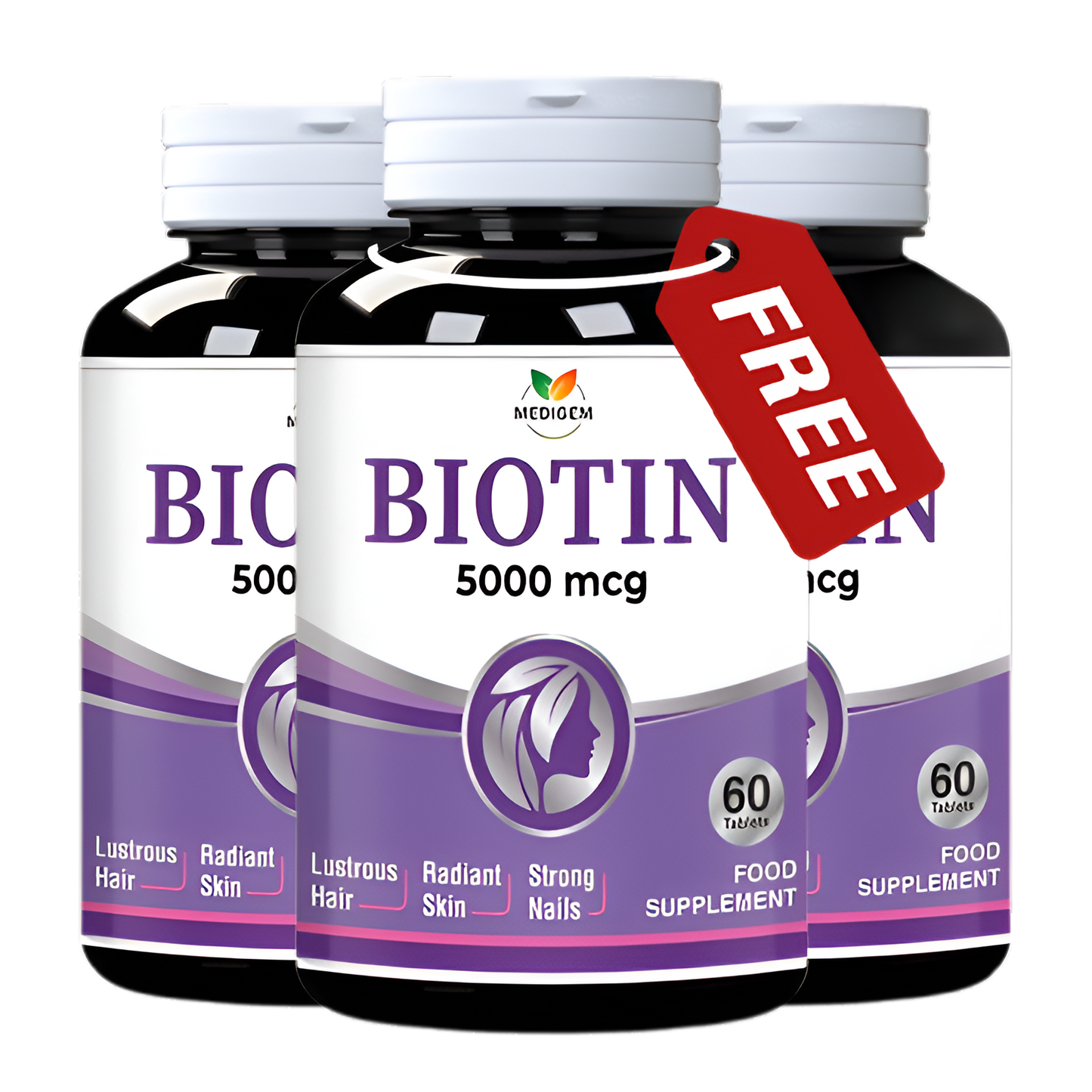 Buy 2 Biotin 5000mcg Get 1 Free